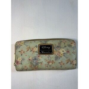 Disney Loungefly Lilo & Stitch Floral AOP Pattern Graphic Full Zip Pocket Wallet